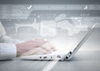 Computer keyboard and social media images