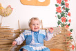 baby in national  Ukrainian costume