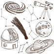 Vector: Set of astronomical objects Set of astronomical objects