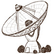 Vector: Astronomical satellite sketch style Astronomical satellite sketch style