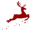 Vector: Vector illustration of a red reindeer Vector illustration of a red reindeer