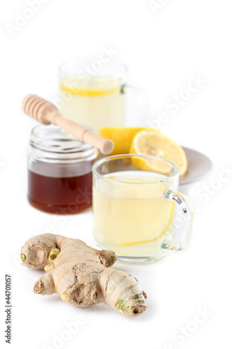 Photo: Ginger tea with honey and lemon Ginger tea with honey and lemon