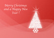 Merry christmas in red and white