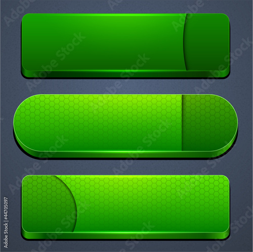 Vector: Green high-detailed modern web buttons. Green high-detailed modern web buttons.