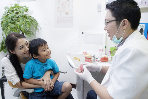 Photo: Dentist and his patient Dentist and his patient