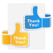 Vector: Thank you labels Thank you labels