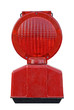 red road construction warning flasher isolated 