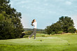 playing golf