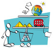 funny guy buying online travel