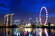 Singapore city skyline at night