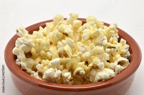 Photo: popcorn in bowl of mud popcorn in bowl of mud