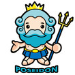 The sea and the water god Poseidon