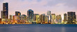 night scene of miami buildings