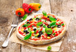 Photo: Homemade vegetarian Italian pizza Homemade vegetarian Italian pizza