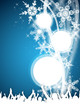 blue winter party flyer
