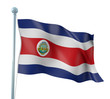 Costa Rica Flag Detail Render
