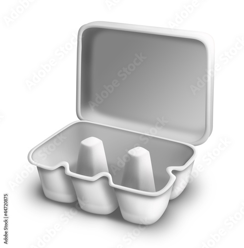 Illustration: Illustrated Empty Egg Carton Illustrated Empty Egg Carton