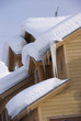 Townhouses after heavy snowstorm