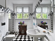 Photo: bagno moderno in bianco e nero bagno moderno in bianco e nero