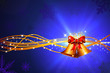 dark blue background with jingle bells