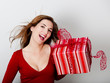 Woman with a big present