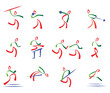 all athletics set of sport icons