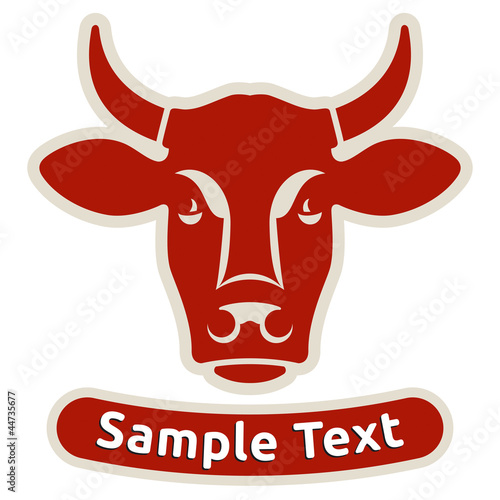 Vector: Head of a cow Head of a cow