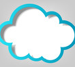 Vector: Poster template. Blue cloud Poster template. Blue cloud
