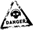 Danger sound vector rubber stamp