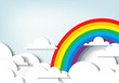 Vector: Rainbow and clouds Rainbow and clouds