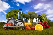 Diet and fitness, dumbell in vitamins 