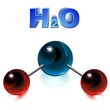 H2O Molecular Structure Water-Struttura Molecolare Acqua-Vector