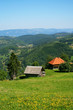 lonely huts in Serbian village