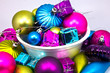 Collection of various gift wrapped presents, isolated on white b