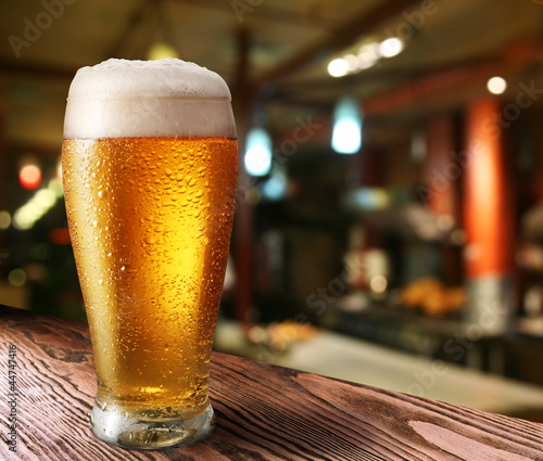 Photo: Glass of light beer Glass of light beer