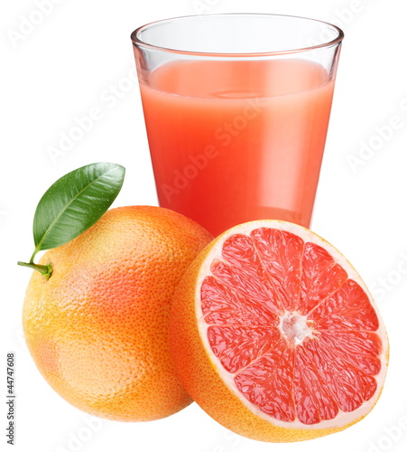 Foto: Grapefruit juice with ripe grapefruit Grapefruit juice with ripe grapefruit