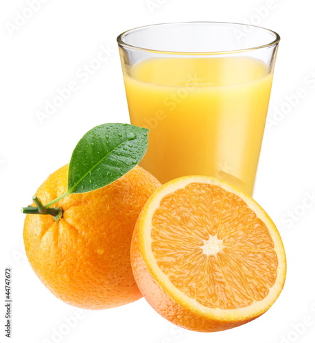 Photo: Orange juice with ripe orange Orange juice with ripe orange
