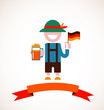 Oktoberfest background - man with beer