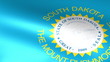 South Dakota State Flag Waving
