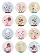 Floral Labels Set