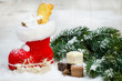 nikolausstiefel im schnee