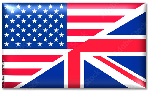 Illustration: usa uk fahne flag usa uk fahne flag