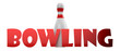 3D Bowling pin on white background