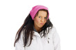 pretty woman in winter clothes