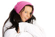 pretty woman in winter clothes