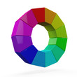 Illustration: 3D color wheel 3D color wheel