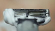 razor shaves POV close up