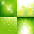 Green Eco Background With Blur Set