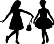 Silhouettes of kids