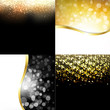 Gold Abstract Dark Backgrounds Set